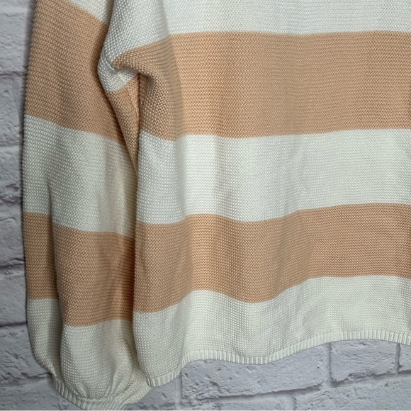 SABO Chunky Knit Slouchy Striped Balloon Sleeve Sweater - Picture 7 of 12